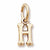 Initial H charm in 14K Yellow Gold