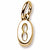 Initial O charm in 14K Yellow Gold