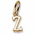 Initial Z charm in 14K Yellow Gold