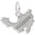 St. Maarten Map W/Border Charm In Sterling Silver