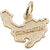 St. Maarten Map W/Border charm in Yellow Gold Plated hide-image