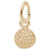 Golf Ball Charm In Yellow Gold