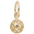 Soccer Ball Charm in Yellow Gold Plated