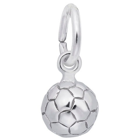 Soccer Ball Charm In Sterling Silver