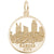 Kansas City Skyline Charm In Yellow Gold