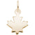 Maple Leaf Charm in Yellow Gold Plated