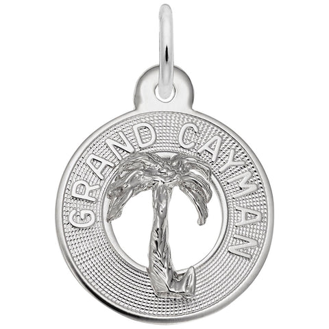 Cayman Islands Charm In 14K White Gold