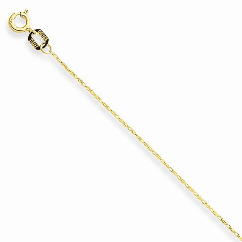 14K Yellow Gold Carded Cable Rope Chain Bracelet