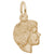 Girlhead Charm in Yellow Gold Plated