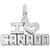 I Love Canada Charm In 14K White Gold