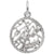 Estes Park Charm In 14K White Gold