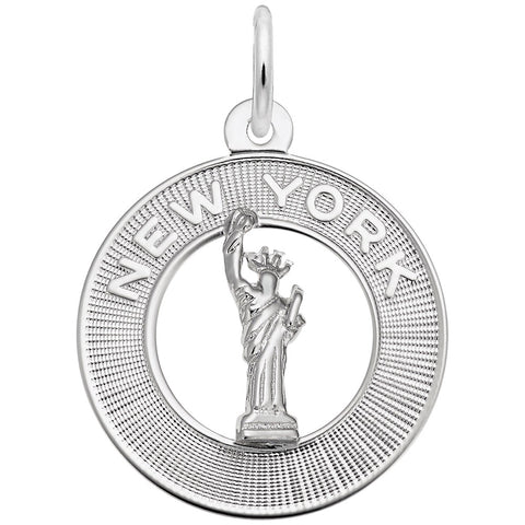 New York Charm In 14K White Gold