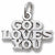 Godlovesyou charm in 14K White Gold hide-image