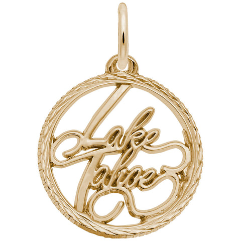 Lake Tahoe Charm in Yellow Gold Plated