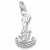 Savannah Waving Girl charm in 14K White Gold hide-image