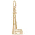 Tybee Lighthouse, Ga Charm in Yellow Gold Plated