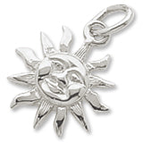 St. Lucia Sun Small charm in Sterling Silver