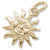 St. Maarten Sun Small Charm in 10k Yellow Gold