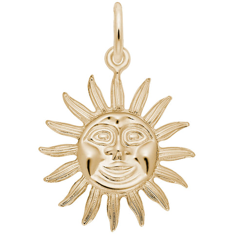 Sunburst Charm in Yellow Gold Plated