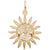 Sunburst Charm in Yellow Gold Plated