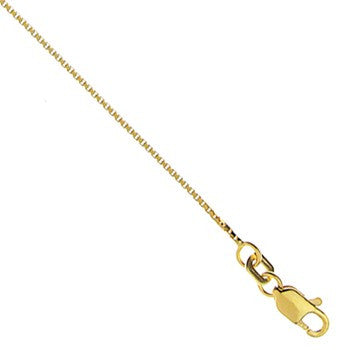 14K Yellow Gold Basix Box, 20 inch x 0.8mm, Jewelry Chains and Necklace