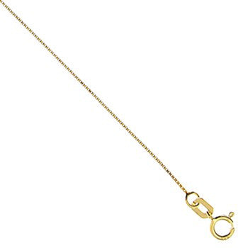 14K Yellow Gold Basix Baby Box, 20 inch x 0.5mm, Jewelry Chains and Necklace