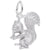 Squirrel Charm In Sterling Silver