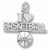 Basketball charm in 14K White Gold hide-image