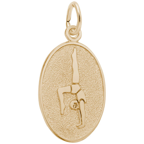 Gymnast Charm In Yellow Gold