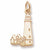 Cape Florida, Fl. Lt. House Charm in 10k Yellow Gold hide-image