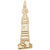 Boston Harbor,Ma Light House Charm In Yellow Gold