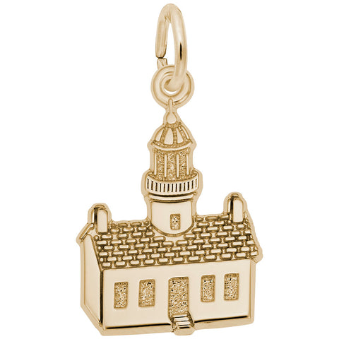 Pt Loma,Ca Lighthouse Charm in Yellow Gold Plated