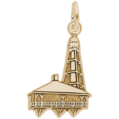 Sanibel Lighthouse, Fl Charm in Yellow Gold Plated