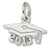 Grad Cap 2013 charm in 14K White Gold