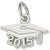 Grad Cap 2015 charm in Sterling Silver