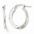 14k White Gold Polished Hoop Earrings