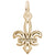 Fleur De Lye Quebec Charm In Yellow Gold