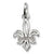 Fleur De Lye Quebec charm in 14K White Gold hide-image