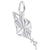 Kite Charm In 14K White Gold