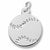 Baseball charm in 14K White Gold hide-image