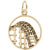 Roller Coaster Charm in Yellow Gold Plated