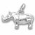 Rhino charm in 14K White Gold hide-image