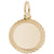 Round Disc Charm in Yellow Gold Plated