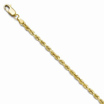 10K Yellow Gold Diamond-Cut Rope Chain