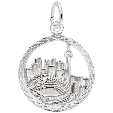 Toronto Skyline Charm In Sterling Silver