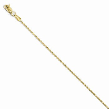 10K Yellow Gold Diamond-Cut Lightweight Rope Chain