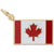 Canadian Flag Charm In Yellow Gold