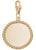 Rope Disc Charm In Yellow Gold