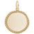 Rope Disc Charm In Yellow Gold