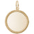 Rope Disc Charm in Yellow Gold Plated